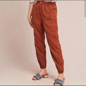 Anthropologie Burnt Orange Joggers Size XS